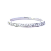 BEVERLY K 18K White Gold Diamond Wedding or Anniversary Band